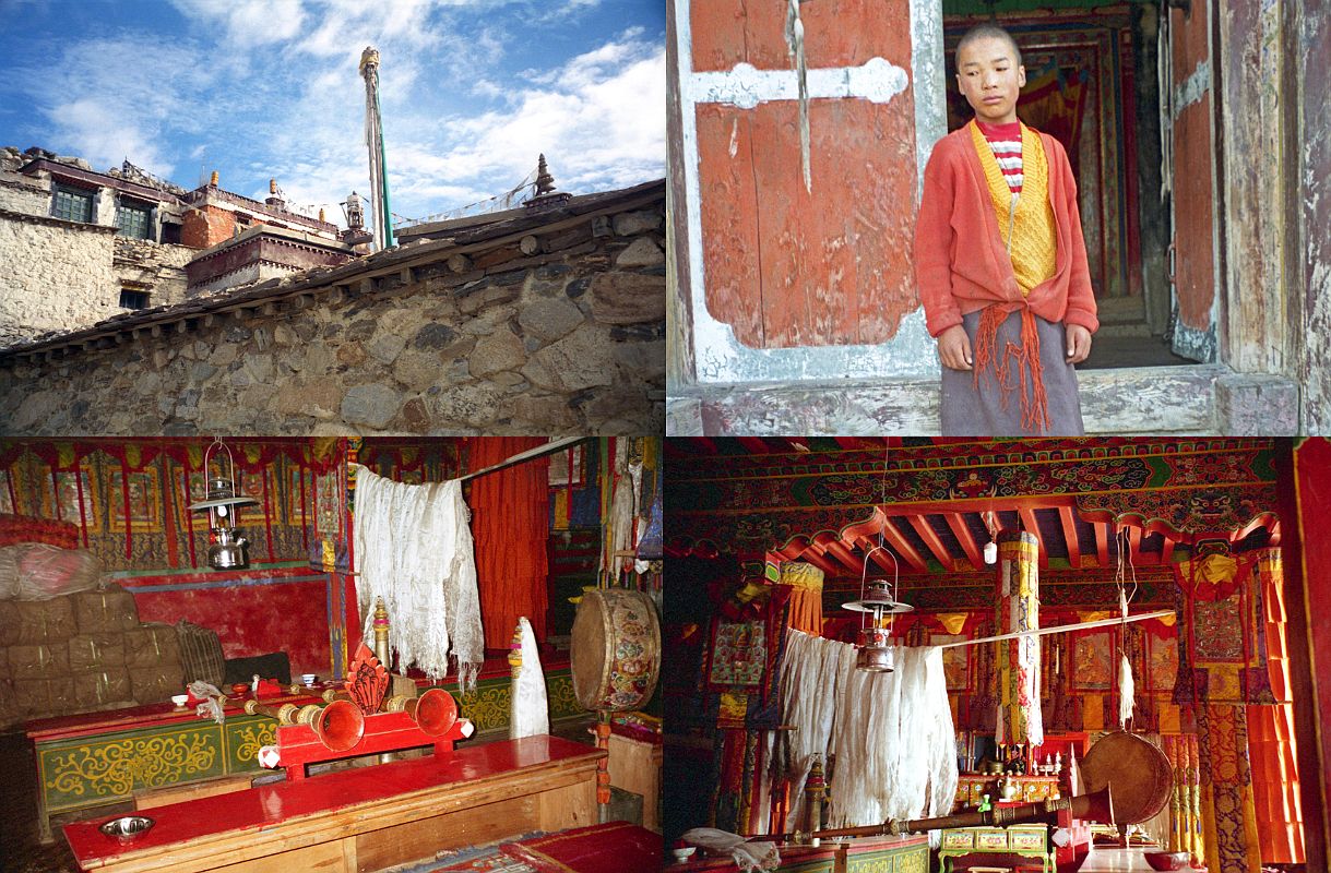 03 Pelge Ling Gompa Containing Milarepa Cave We walked down the hill in 1998 to the Pelgye Ling gompa, which contains Milarepas Cave.